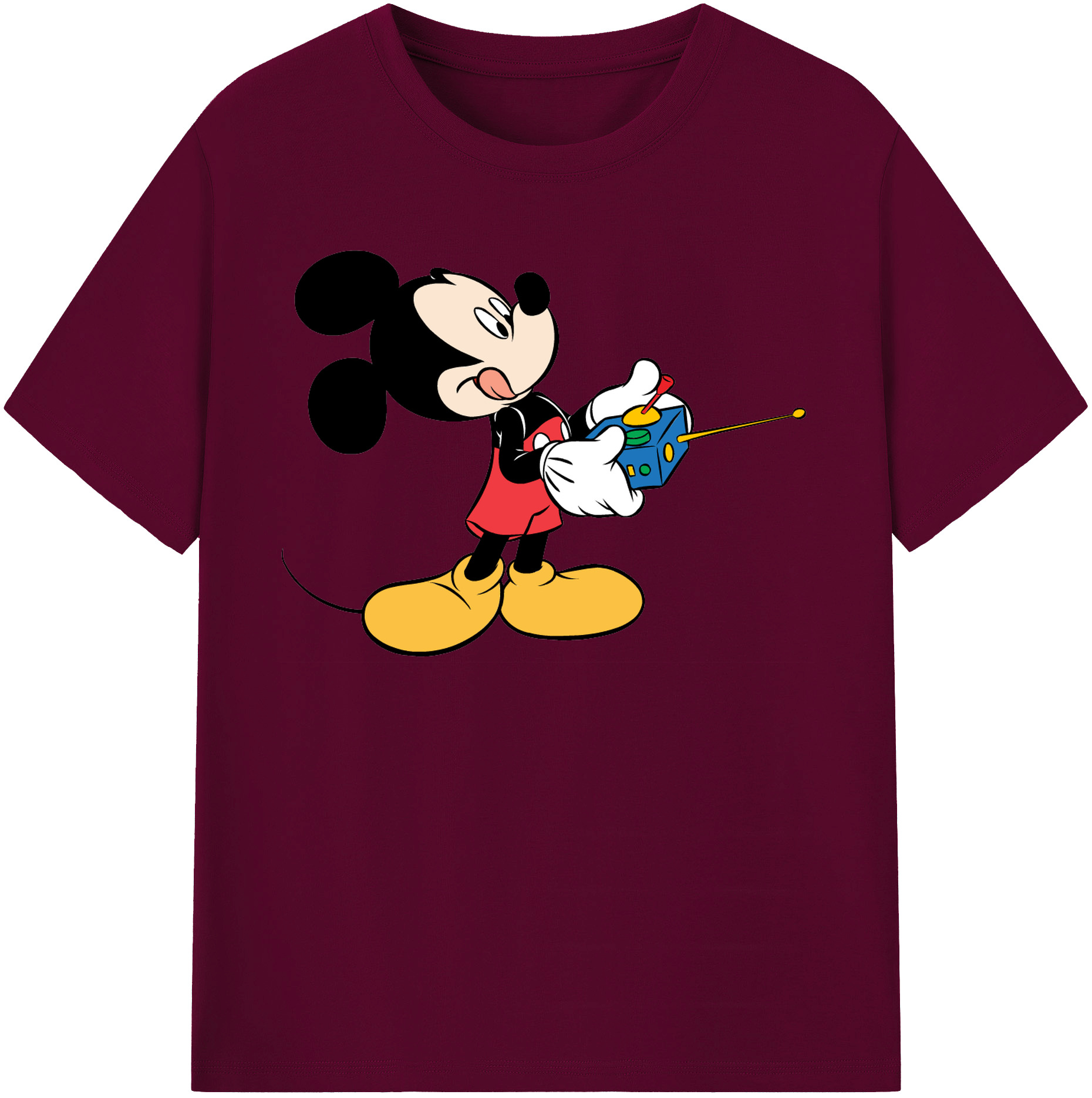 （画像用） ミッキーマウス Mickey Mouse レディースカジュアルプリントTシャツ（綿100％）